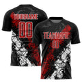 Custom Soccer Jersey - Black Red-White Sublimation Uniform product image 1