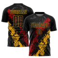 Custom Soccer Jersey - Black Gold-Red Sublimation Uniform product image 1