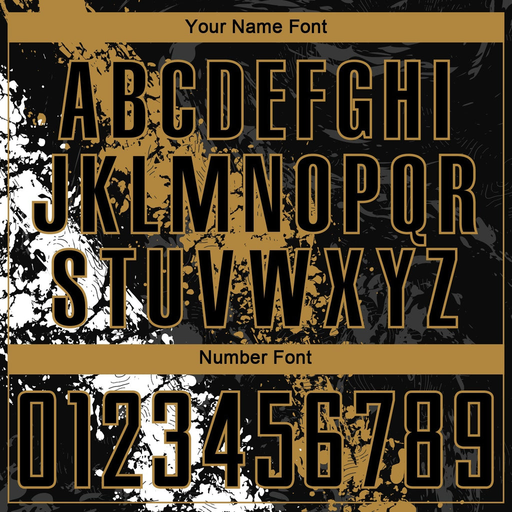 Custom Soccer Jersey - Black Old Gold-White Sublimation product image 5