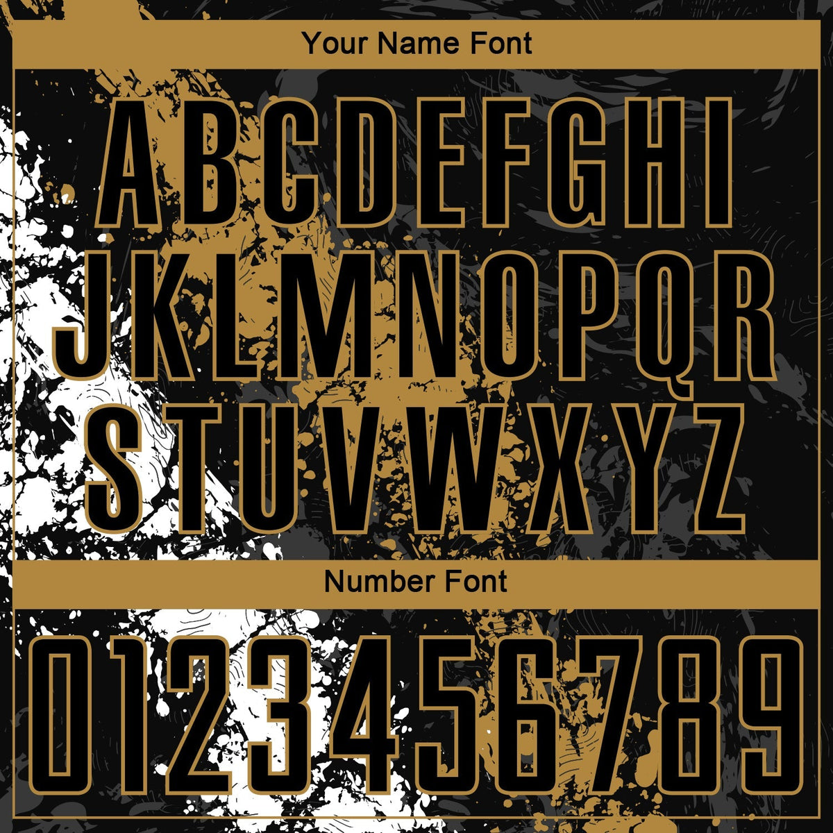 Custom Soccer Jersey - Black Old Gold-White Sublimation product image 5