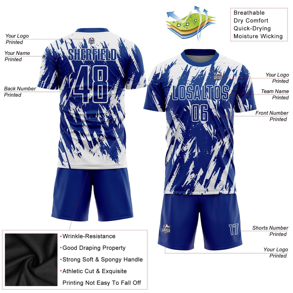 Custom Soccer Jersey - Royal White Sublimation Uniform product image 3