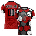 Custom Soccer Jersey - Red Black-White Sublimation Uniform product image 1