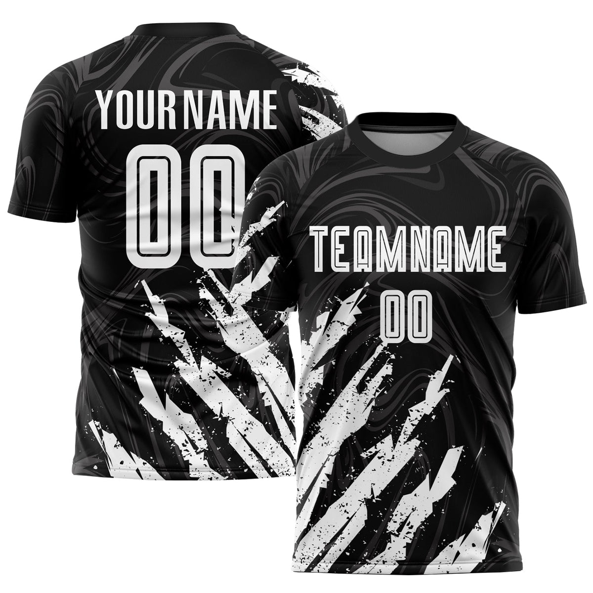Custom Soccer Jersey - Black White Sublimation Uniform product image 1