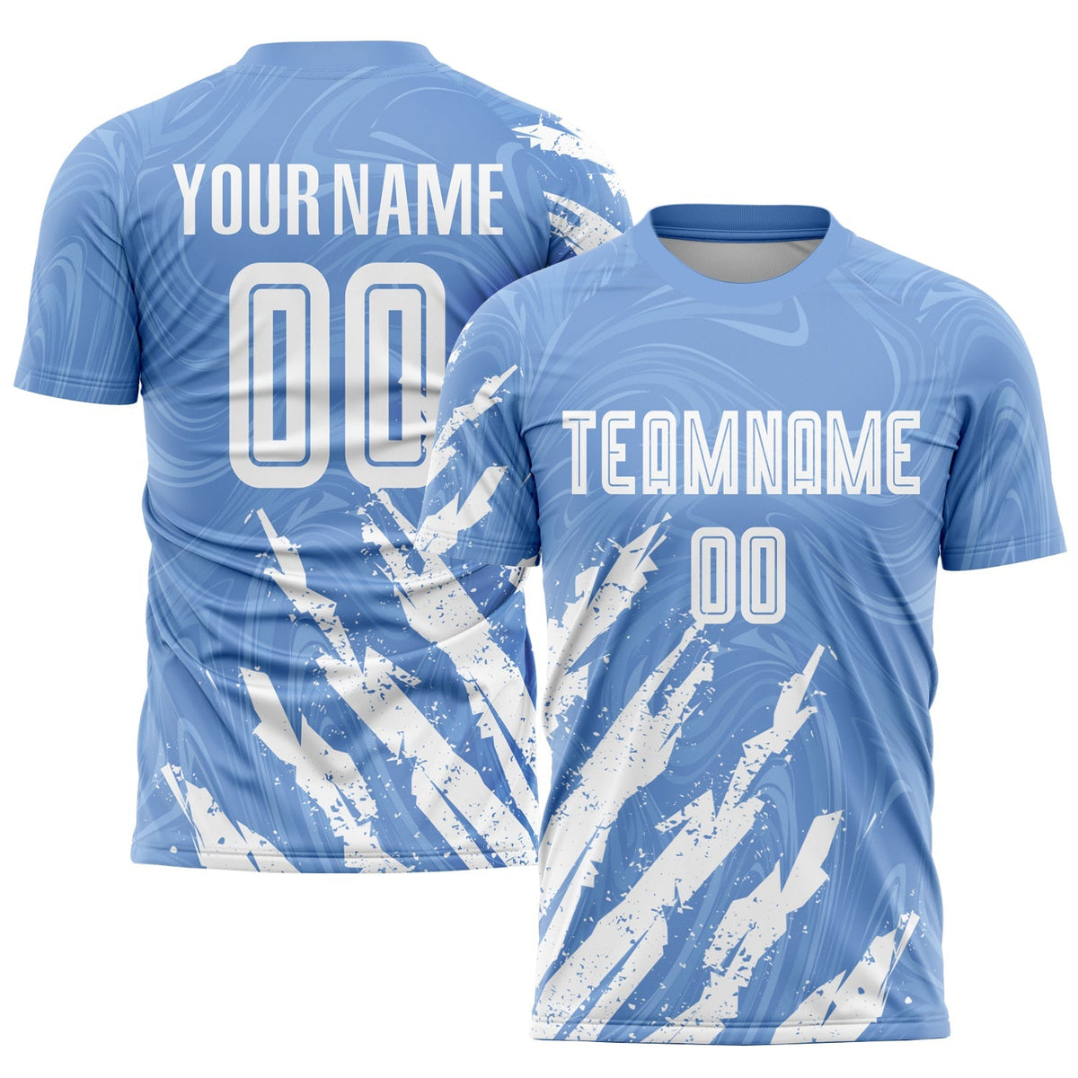 Custom Soccer Jersey - Light Blue White Sublimation Uniform product image 1