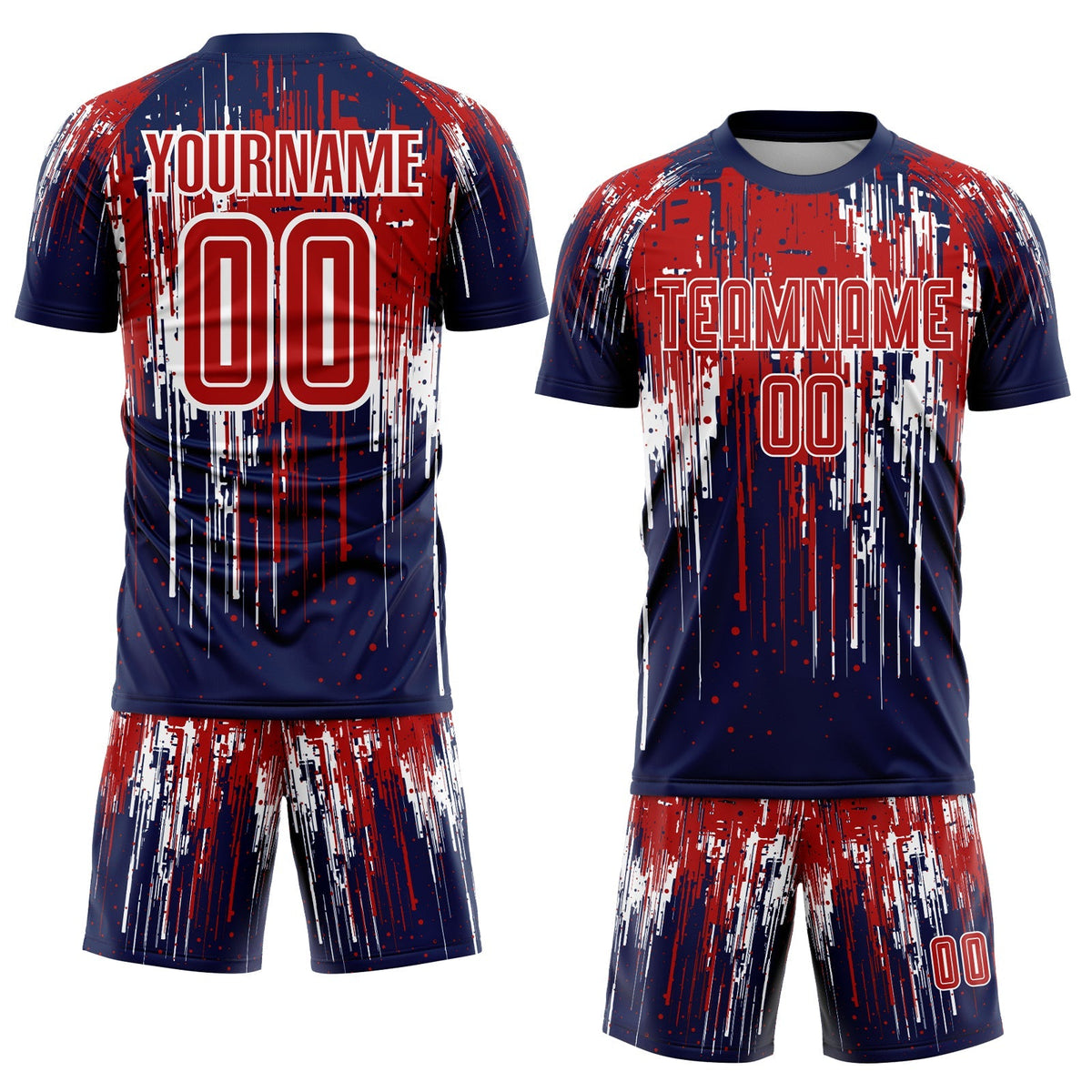 Custom Soccer Jersey - Red Royal-White Sublimation Uniform product image 2