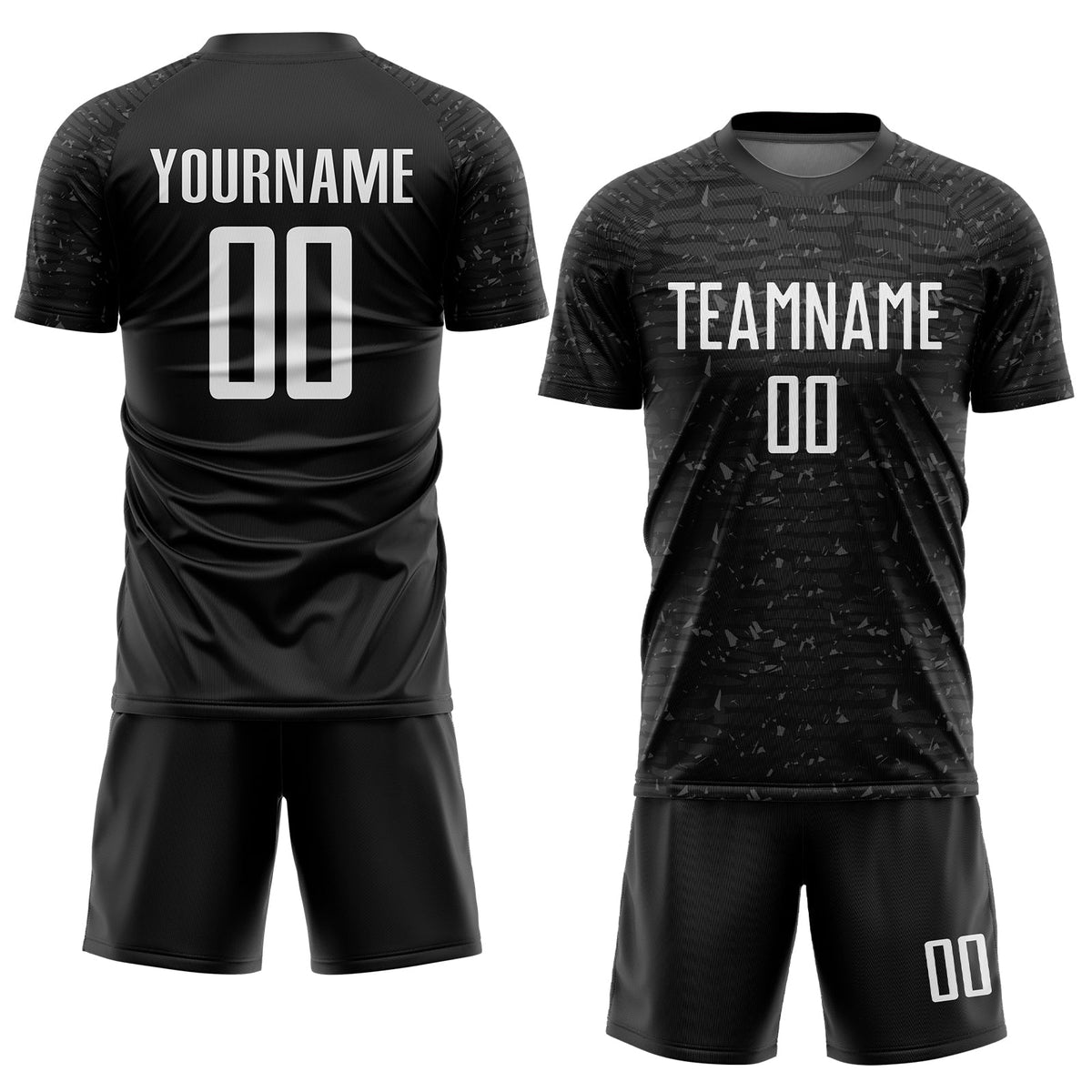 Custom Soccer Jersey - Black White Sublimation Uniform product image 2