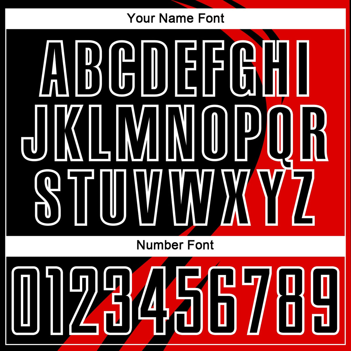 Custom Soccer Jersey - Red Black-White Curve Lines product image 6