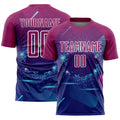 Custom Soccer Jersey - Royal Purple-White Stars And Lines product image 1