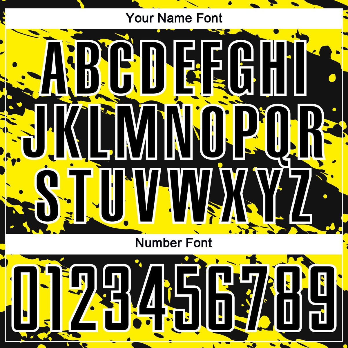 Custom Soccer Jersey - Black Light Yellow-White Splash product image 6