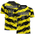 Custom Soccer Jersey - Black Light Yellow-White Splash product image 1