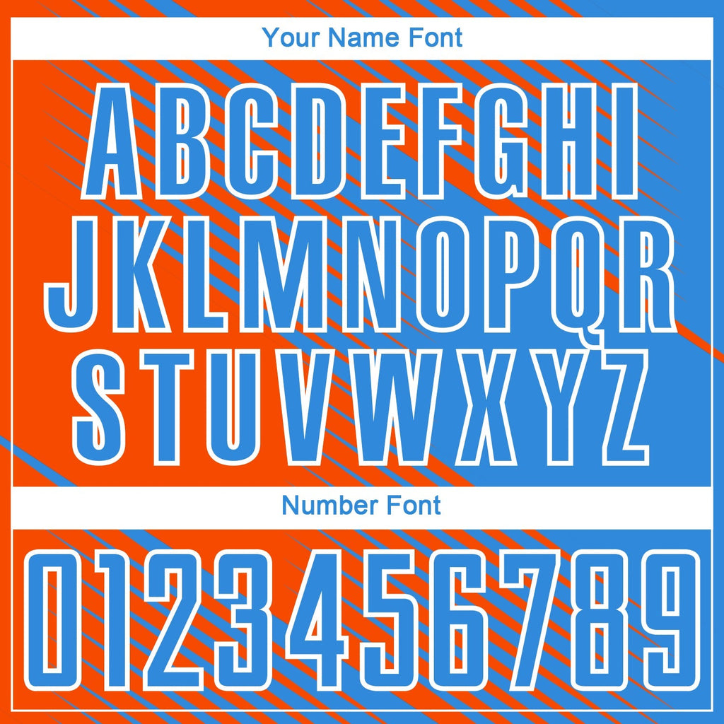 Custom Soccer Jersey - Powder Blue Orange-White Line product image 6