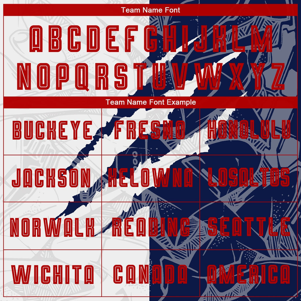 Custom Soccer Jersey - Graffiti Pattern Red-Navy Scratch product image 5