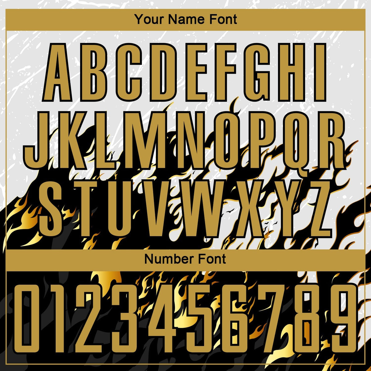 Custom Soccer Jersey - White Old Gold-Black Flame product image 6