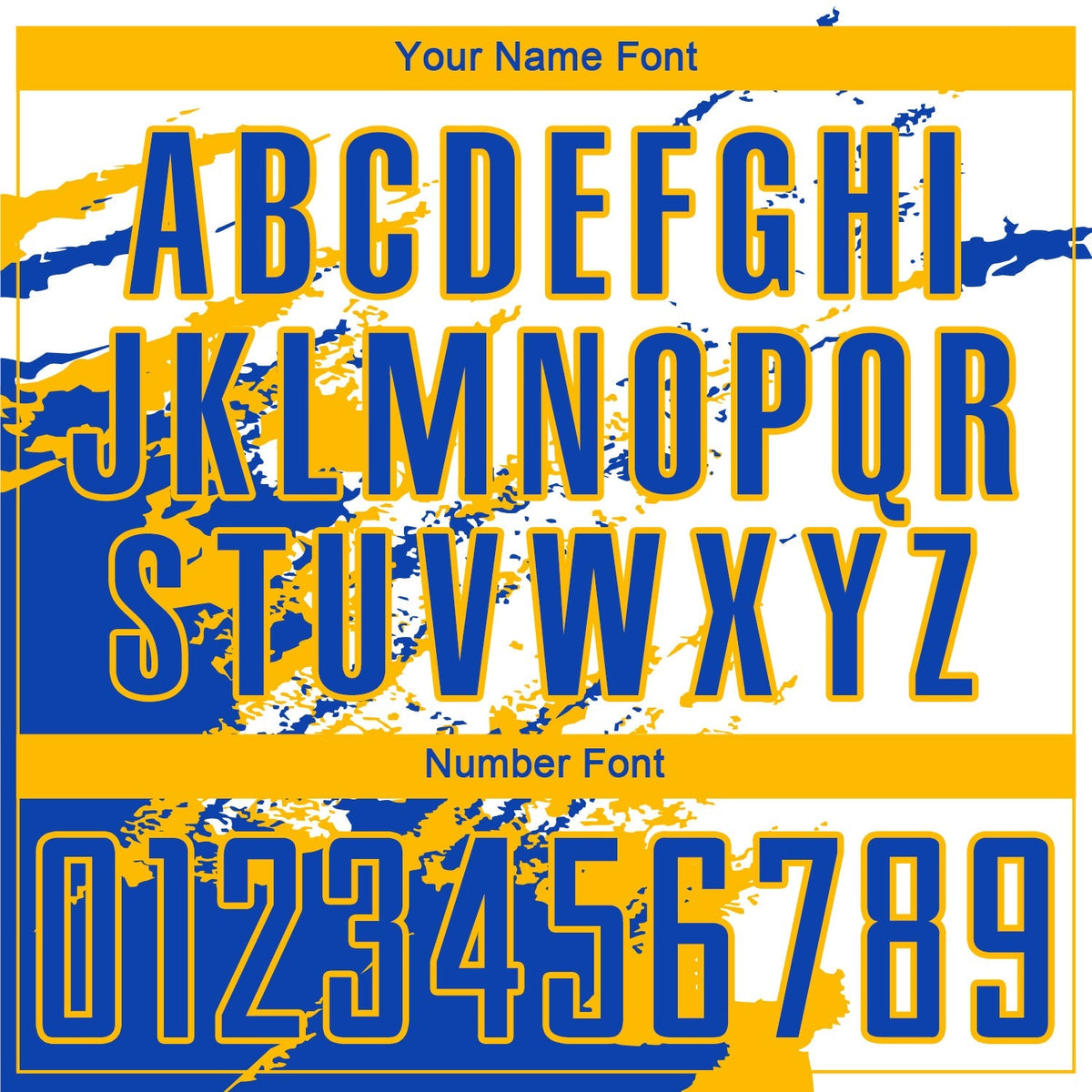Custom Soccer Jersey - White Thunder Blue-Gold Abstract product image 6