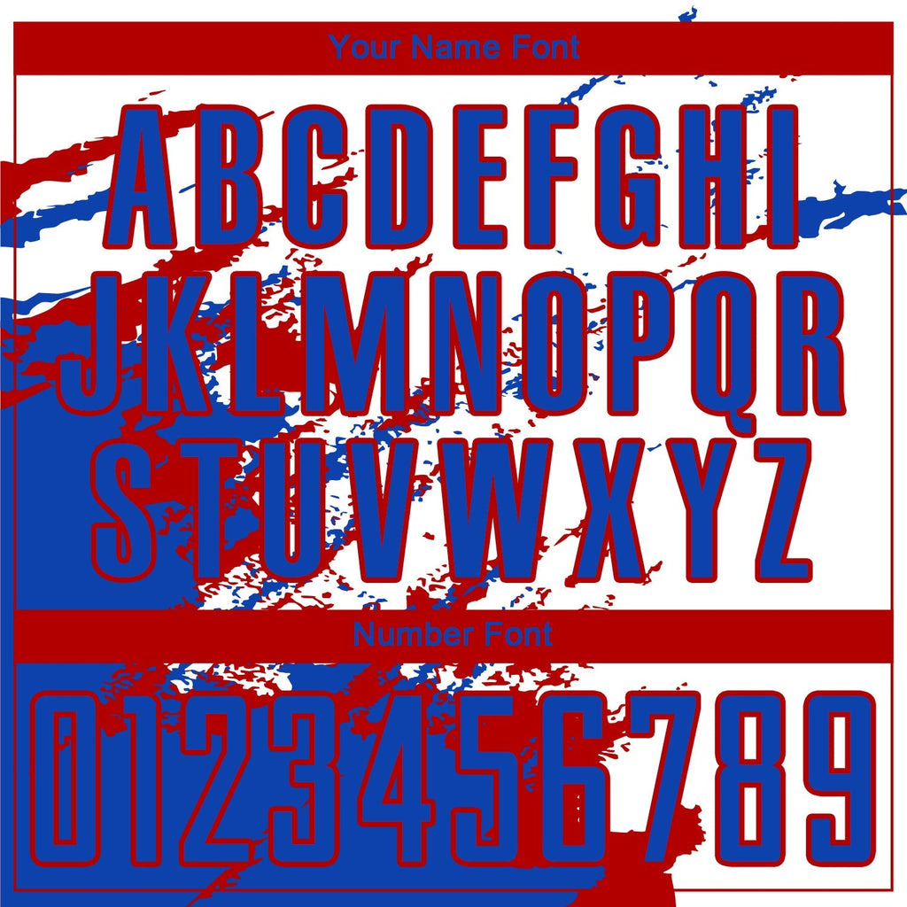 Custom Soccer Jersey - White Thunder Blue-Red Abstract product image 6
