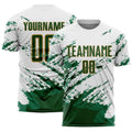 Custom Soccer Jersey - White Green Kelly Green-Gold product image 1