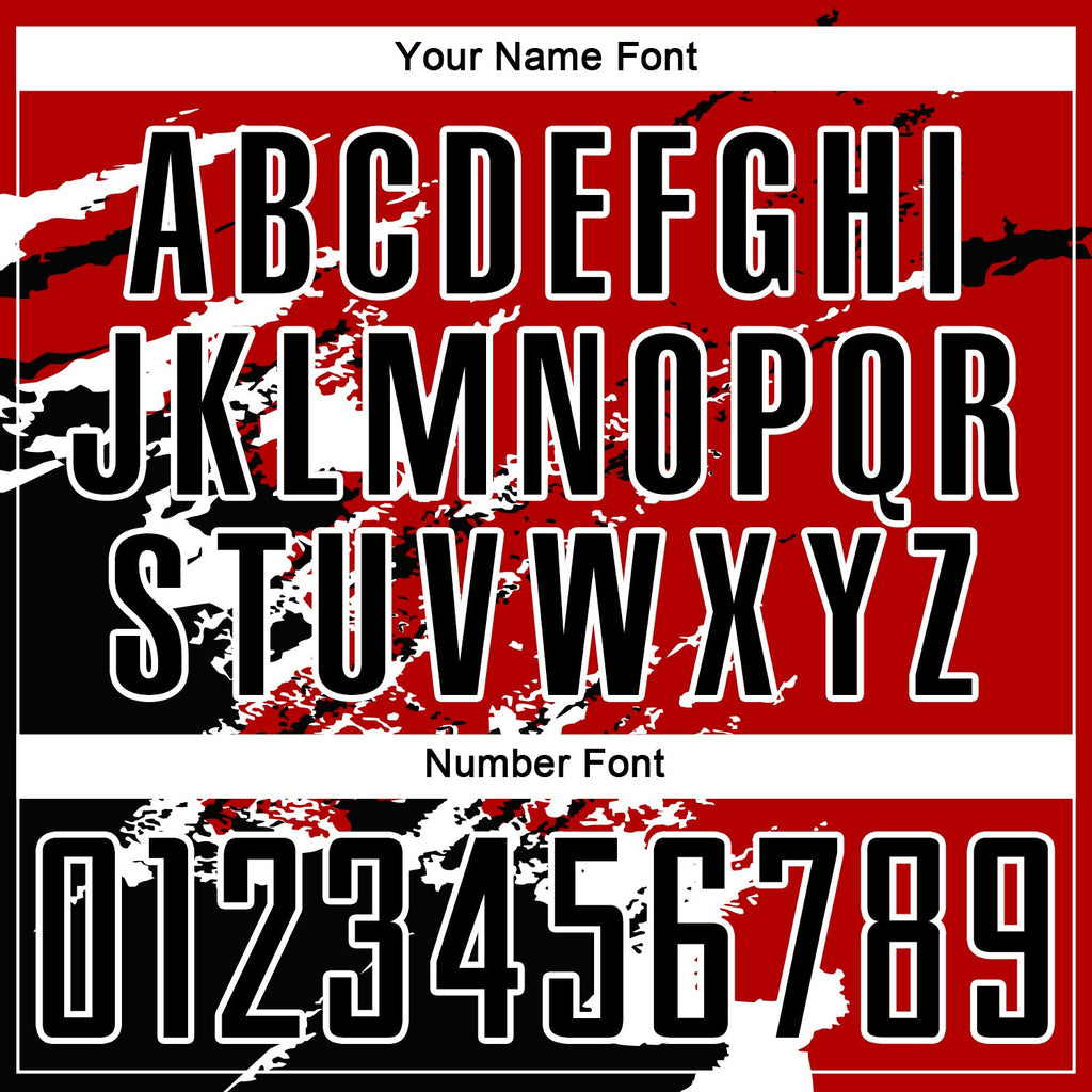 Custom Soccer Jersey - Red Black-White Abstract Fragment product image 6