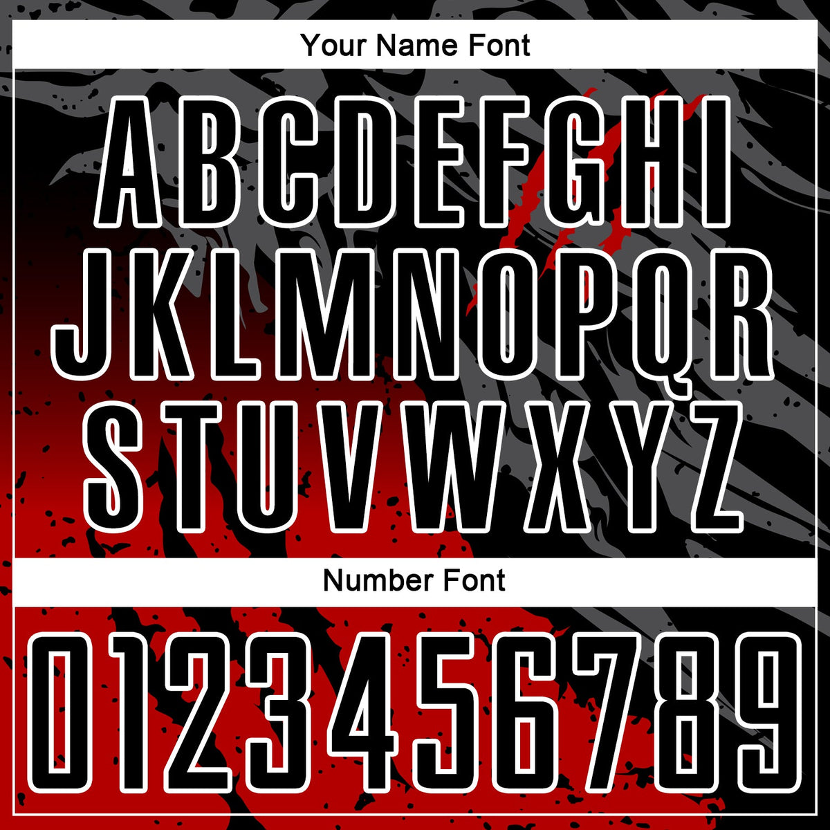 Custom Soccer Jersey - Black Red-White Gradient Scratch product image 6