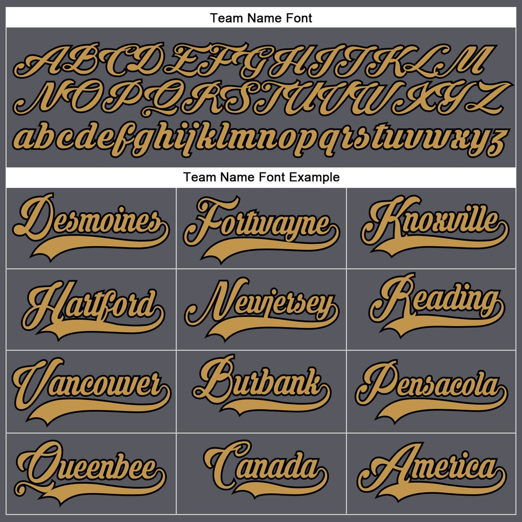 Custom Hockey Jersey - Steel Gray Old Gold-Black Lace Neck product image 4