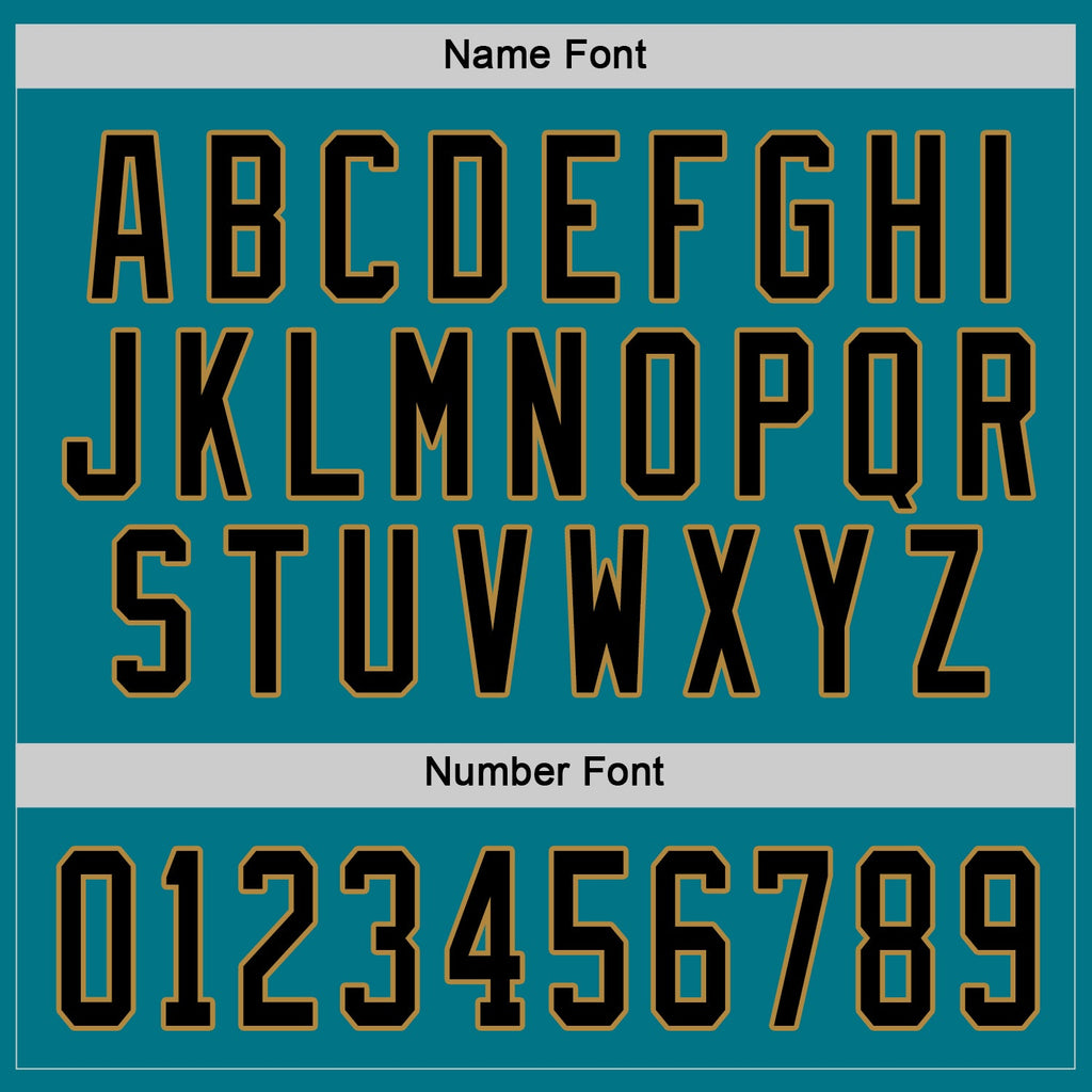Custom Hockey Jersey - Teal Black-Old Gold product image 4