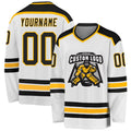 Custom Hockey Jersey - White Black-Gold product image 1
