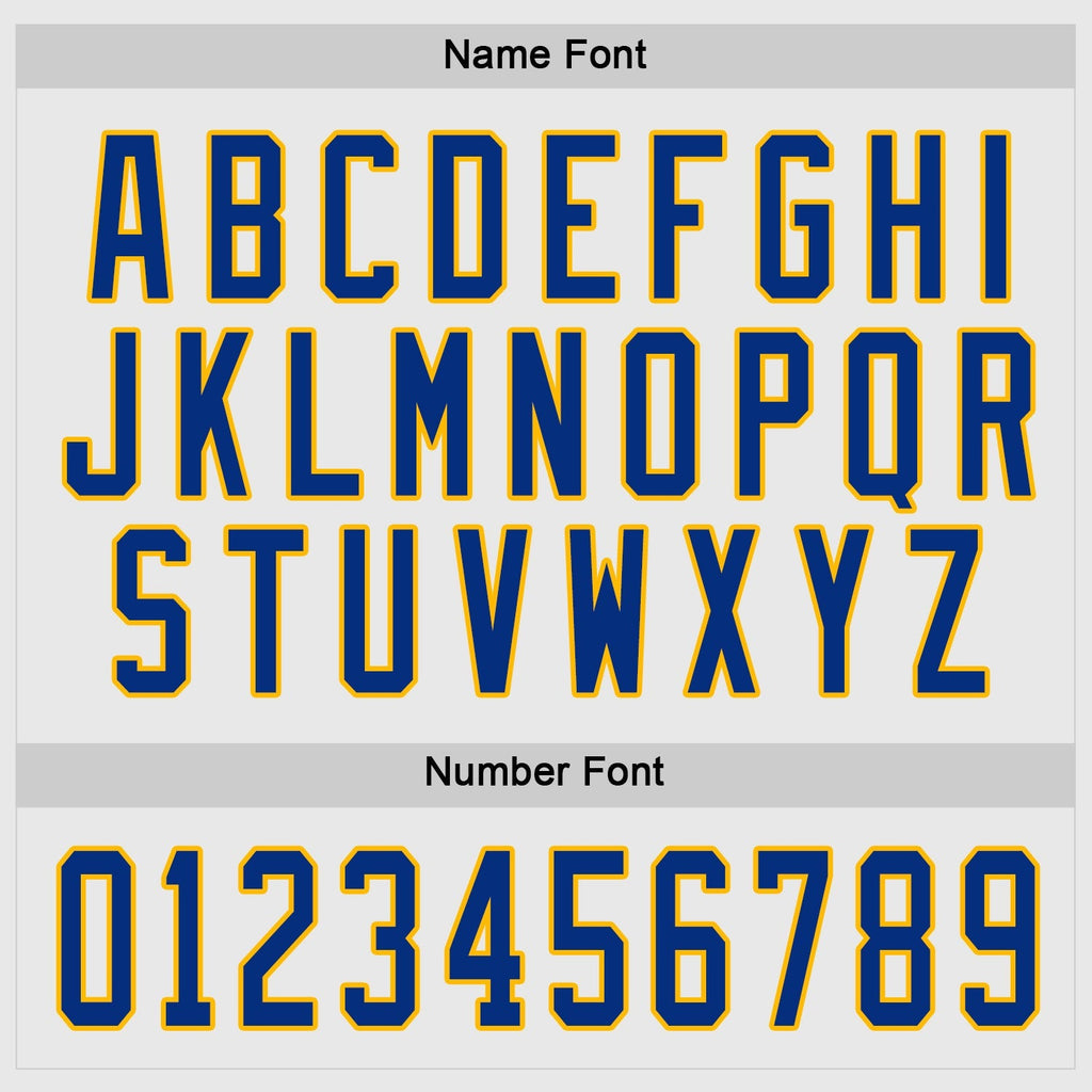 Custom Hockey Jersey - White Royal-Gold product image 4