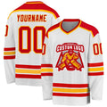 Custom Hockey Jersey - White Red-Gold product image 1
