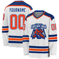 Custom Hockey Jersey - White Orange-Royal product image 1