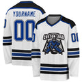 Custom Hockey Jersey - White Royal-Black product image 1