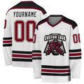 Custom Hockey Jersey - White Maroon Cream-Black product image 1