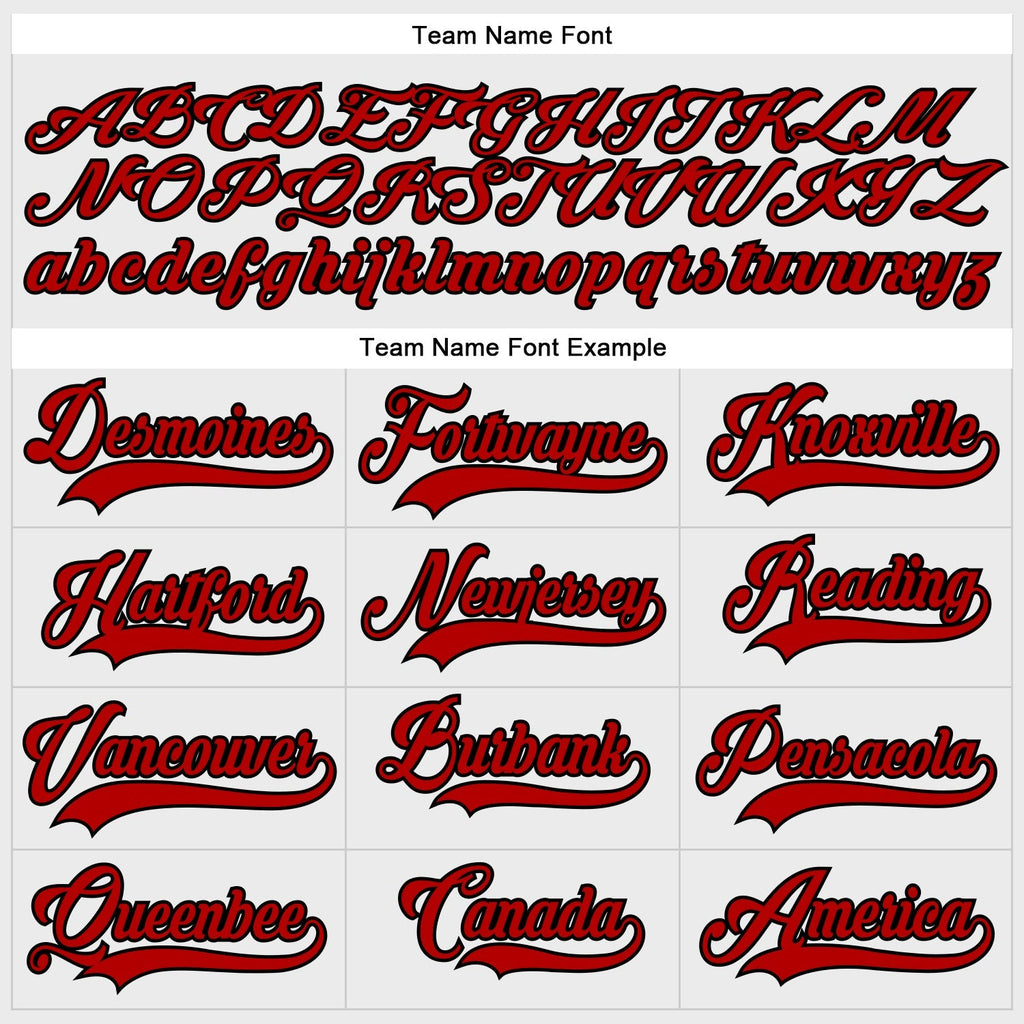 Custom Hockey Jersey - White Red-Black Lace Neck product image 4