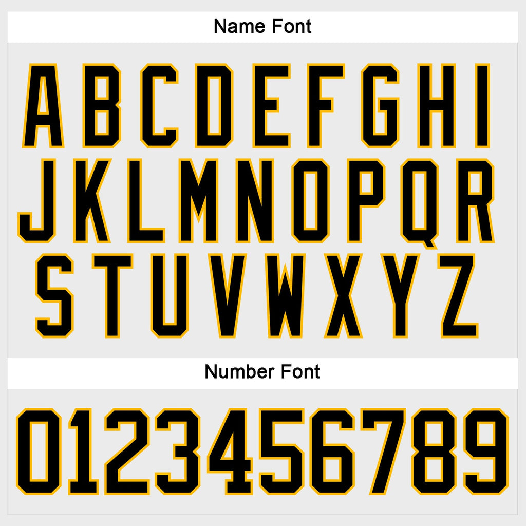 Custom Hockey Jersey - White Black-Gold Lace Neck product image 5
