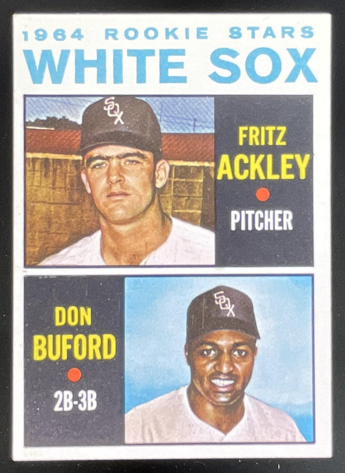 1964 Topps #368 White Sox 1964 Rookie Stars Fritz Ackley Don Buford RC product image 1, provided for visual reference and