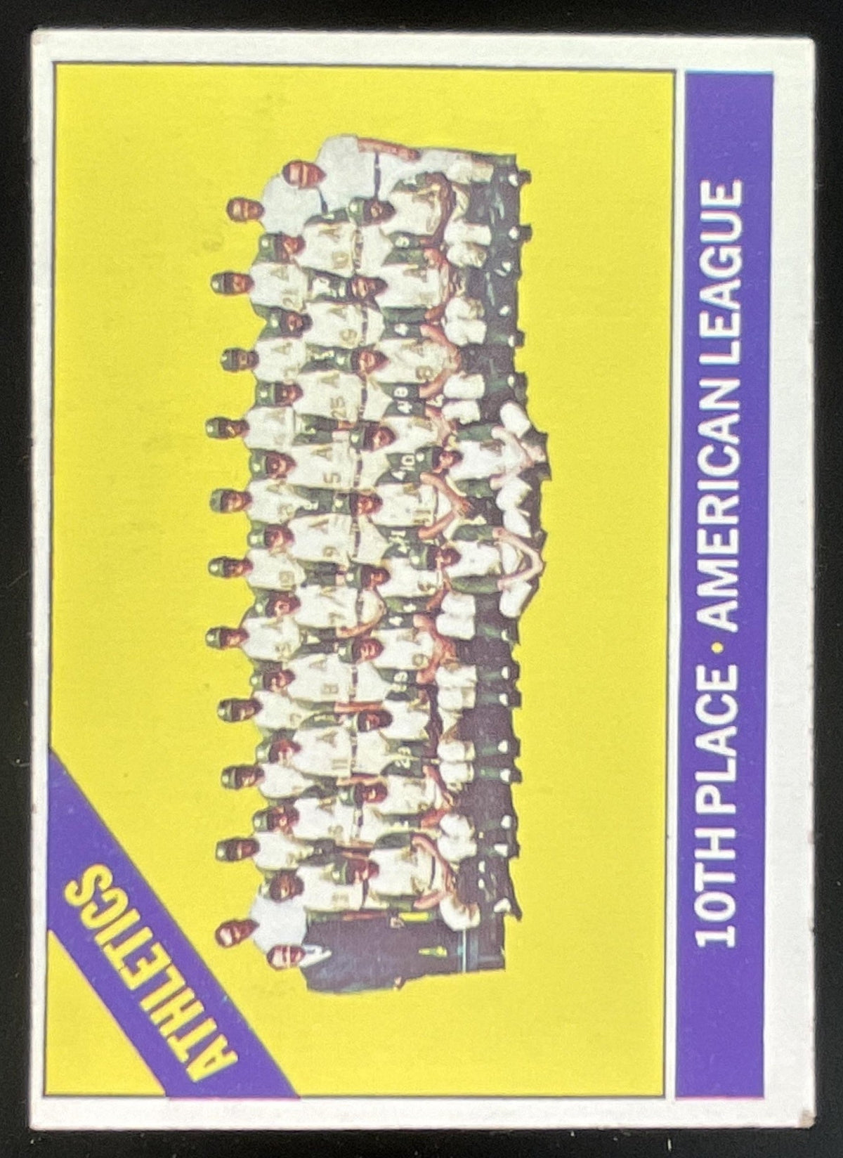 1966 Topps #492 Kansas City Athletics product image 1, provided for visual reference and product detail review