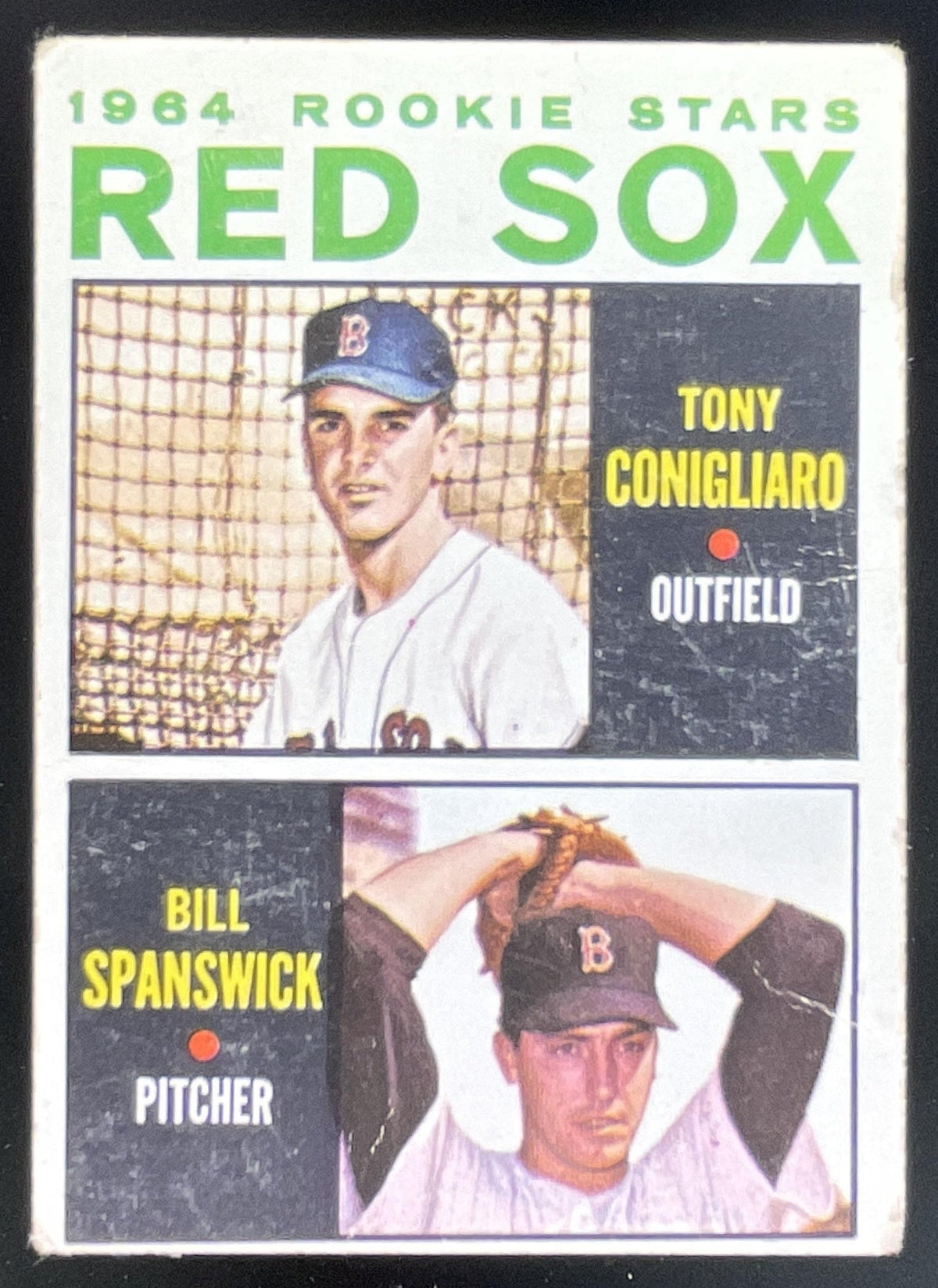 1964 Topps #287 Red Sox 1964 Rookie Stars Tony Conigliaro Bill Spanswick RC product image 1, provided for visual reference