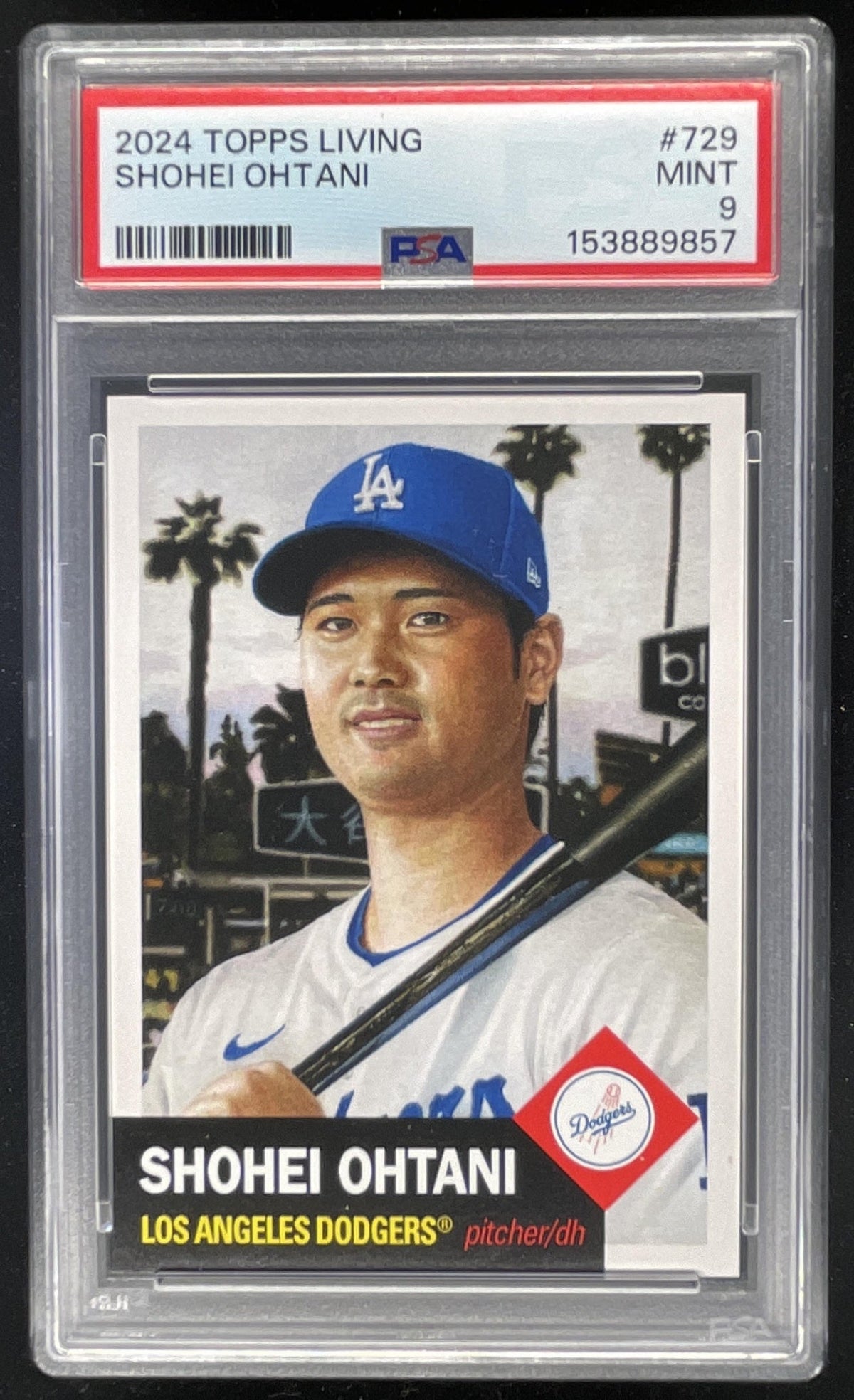 2024 Topps Living #729 Shohei Ohtani PSA 9 product image 1, provided for visual reference and product detail review