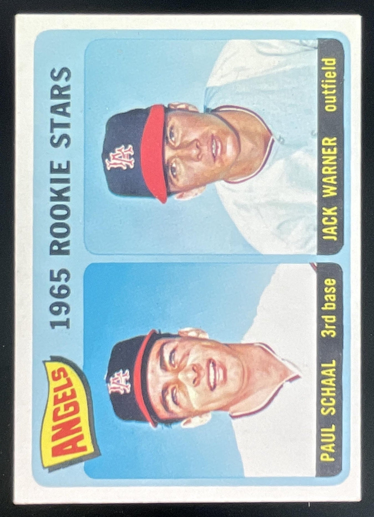 1965 Topps #517 Angels Rookie Stars Paul Schaal Jack Warner product image 1, provided for visual reference and product