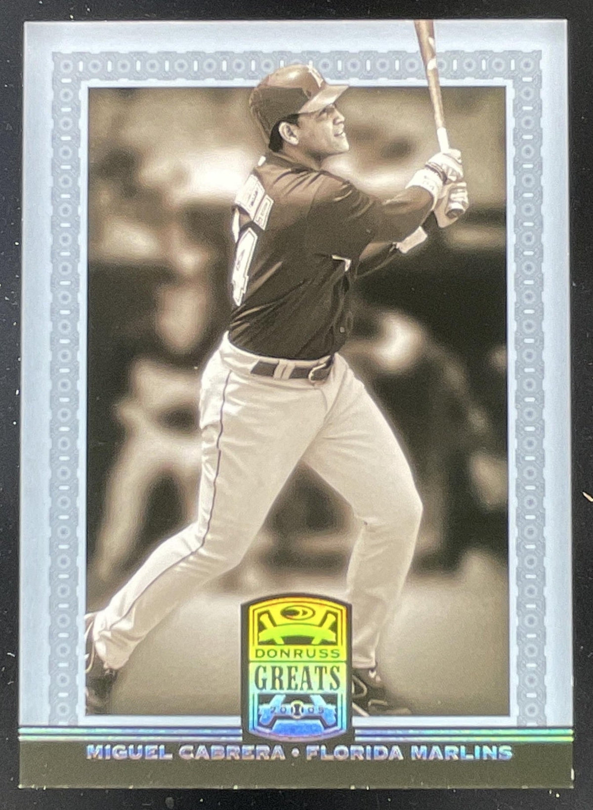 2005 Donruss Greats Gold HoloFoil #115 Miguel Cabrera /100 product image 1, provided for visual reference and product detail