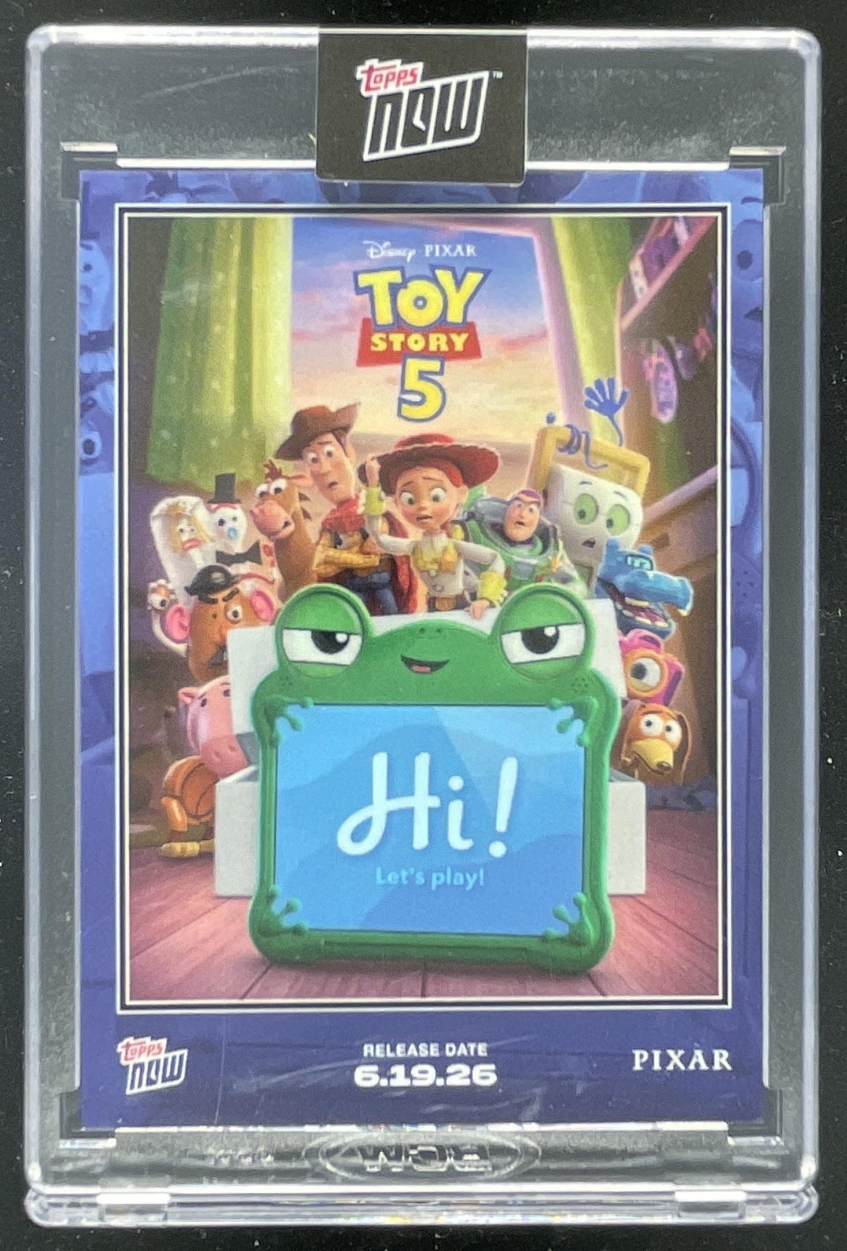 2026 Topps Now Pixar Encased Card #TS501 Toy Story 5 product image 1, provided for visual reference and product detail review