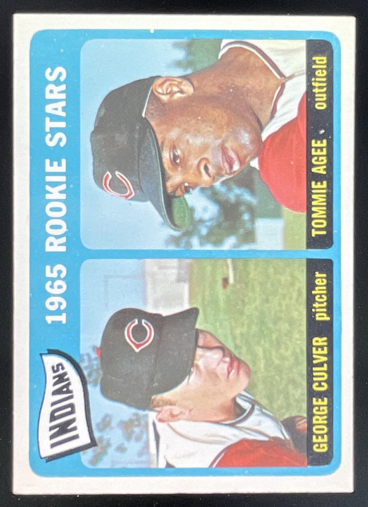 1965 Topps #166 Indians 1965 Rookie Stars George Culver Tommie Agee RS, RC product image 1, provided for visual reference