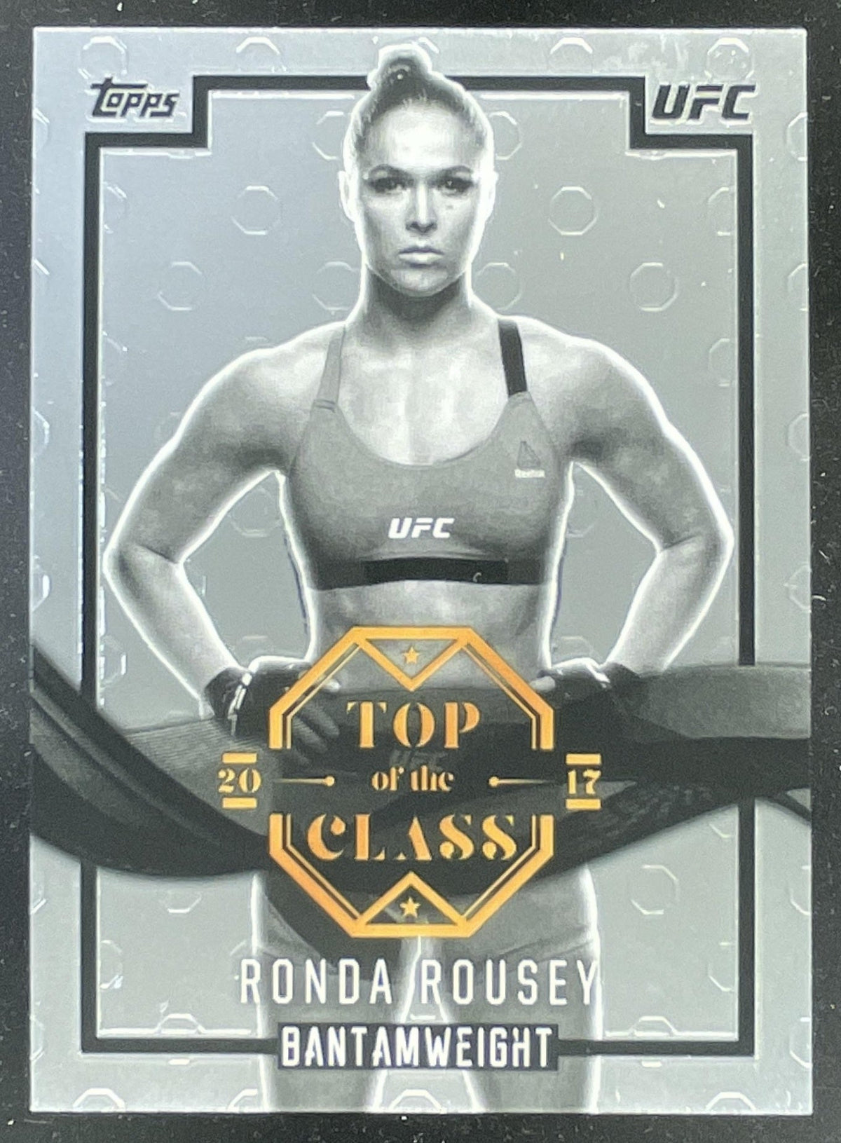 2017 Topps Chrome UFC Top of the Class #TC-RR Ronda Rousey product image 1, provided for visual reference and product detail