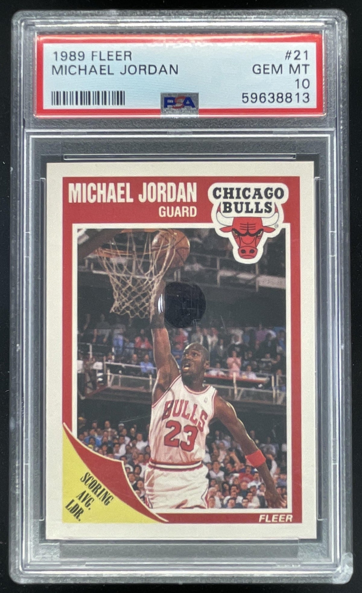 1989-90 Fleer #21 Michael Jordan PSA 10 product image 1, provided for visual reference and product detail review