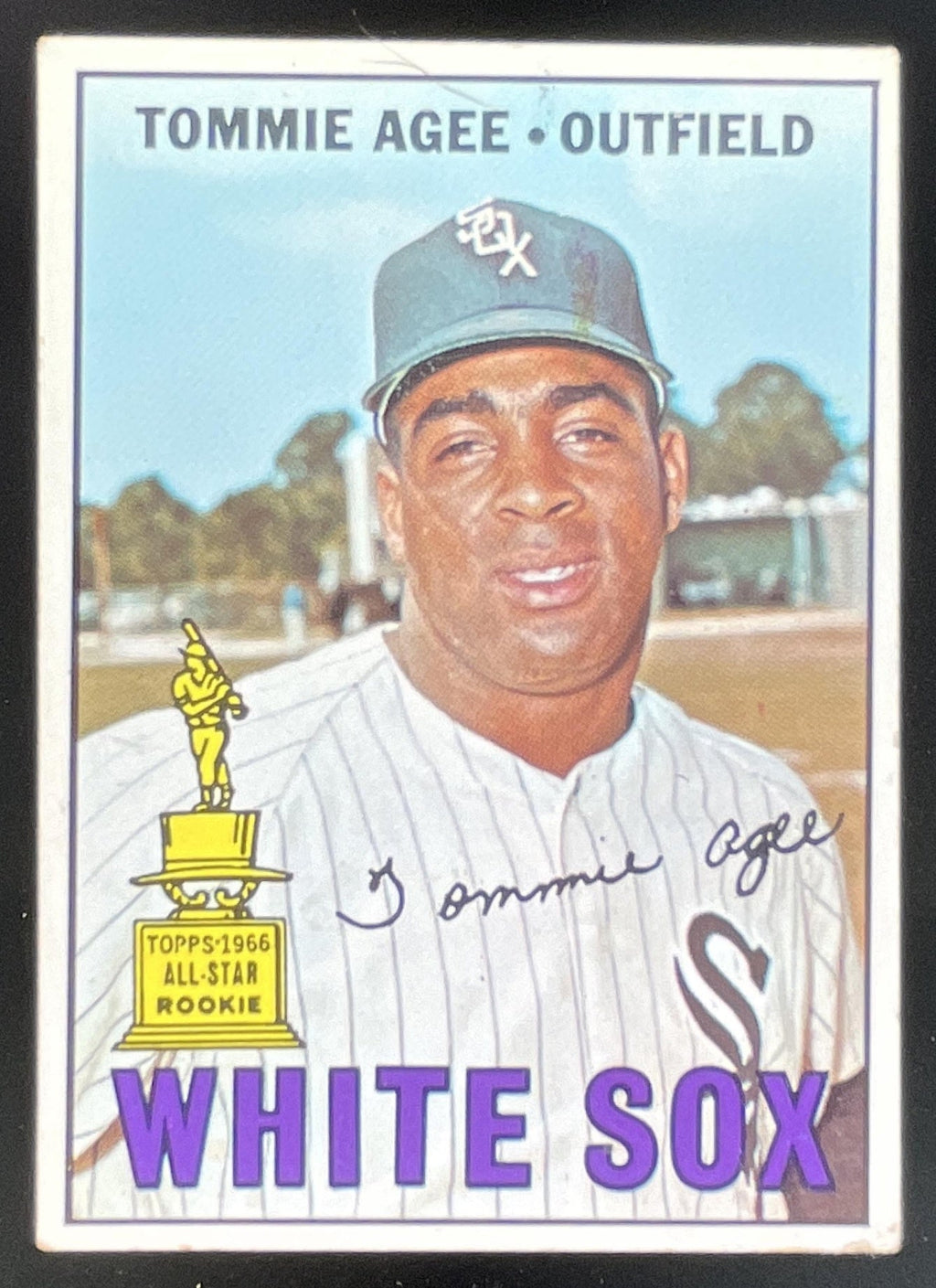 1967 Topps #455 Tommie Agee product image 1, provided for visual reference and product detail review