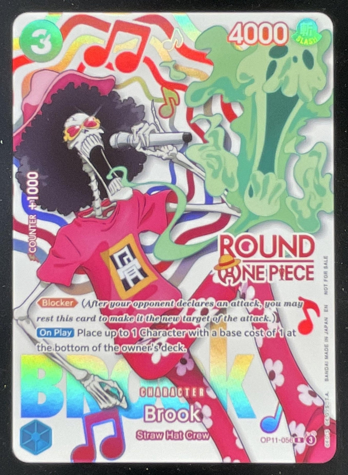 2026 One Piece Round 1 Promo Pack Rare #OP11-056 Brook product image 1, provided for visual reference and product detail