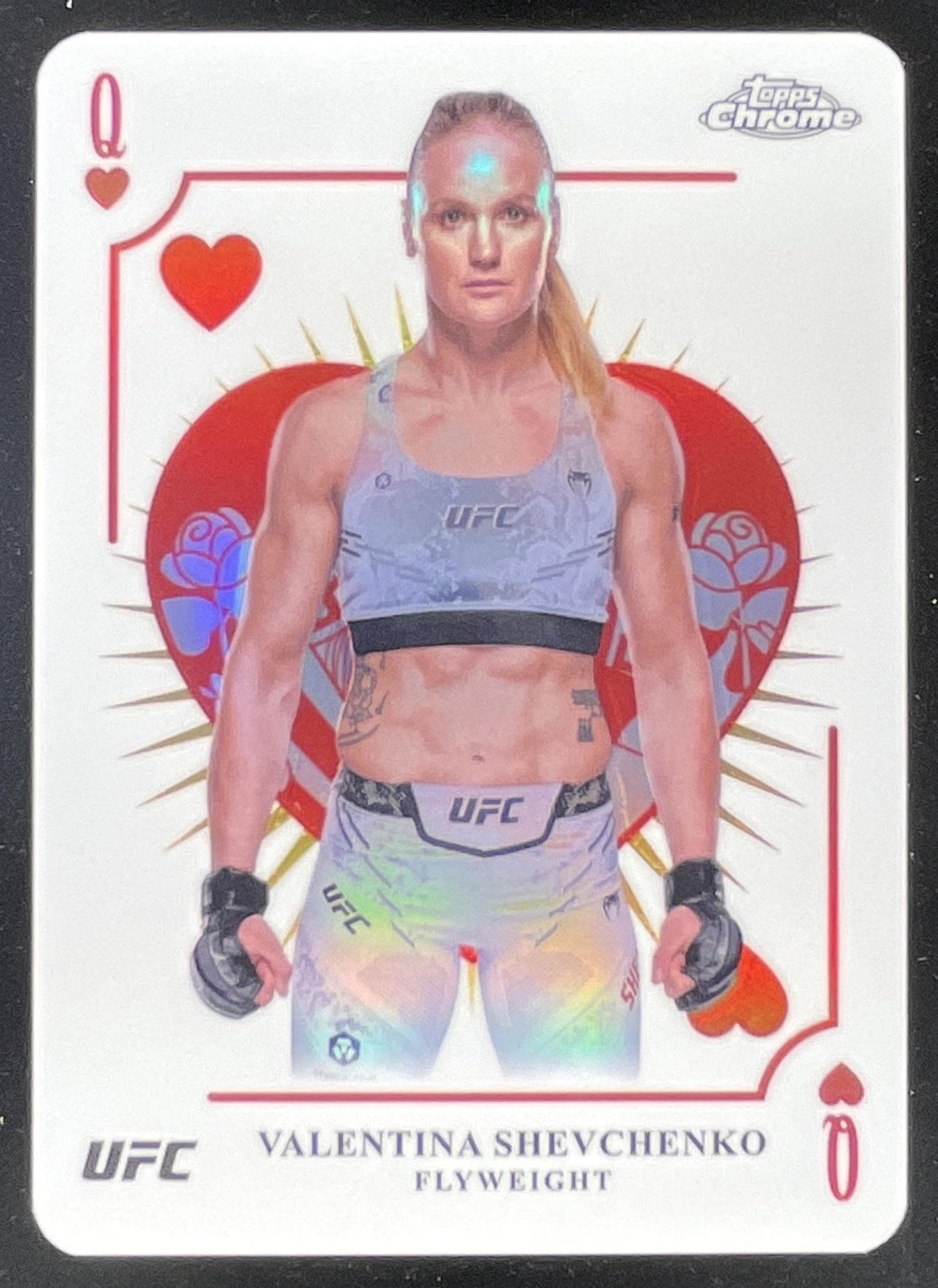 2024 Topps Chrome UFC Kings & Queens #KAQ-15 Valentina Shevchenko product image 1, provided for visual reference and product