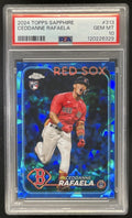 2024 Topps Chrome Sapphire Chrome #313 Ceddanne Rafaela RC PSA 10 product image 1, provided for visual reference and product