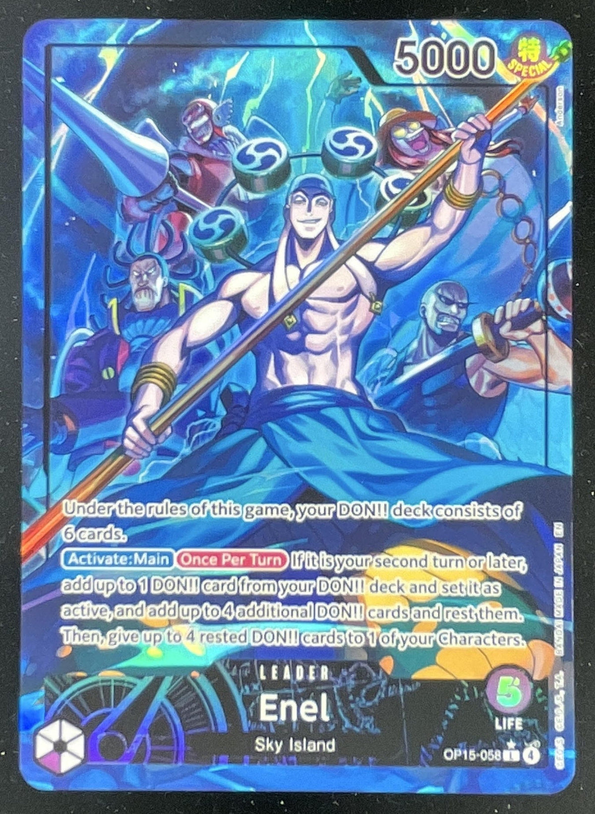 2026 One Piece Adventure on Kami's Island Alternate Art #OP15-058 Enel product image 1, provided for visual reference and