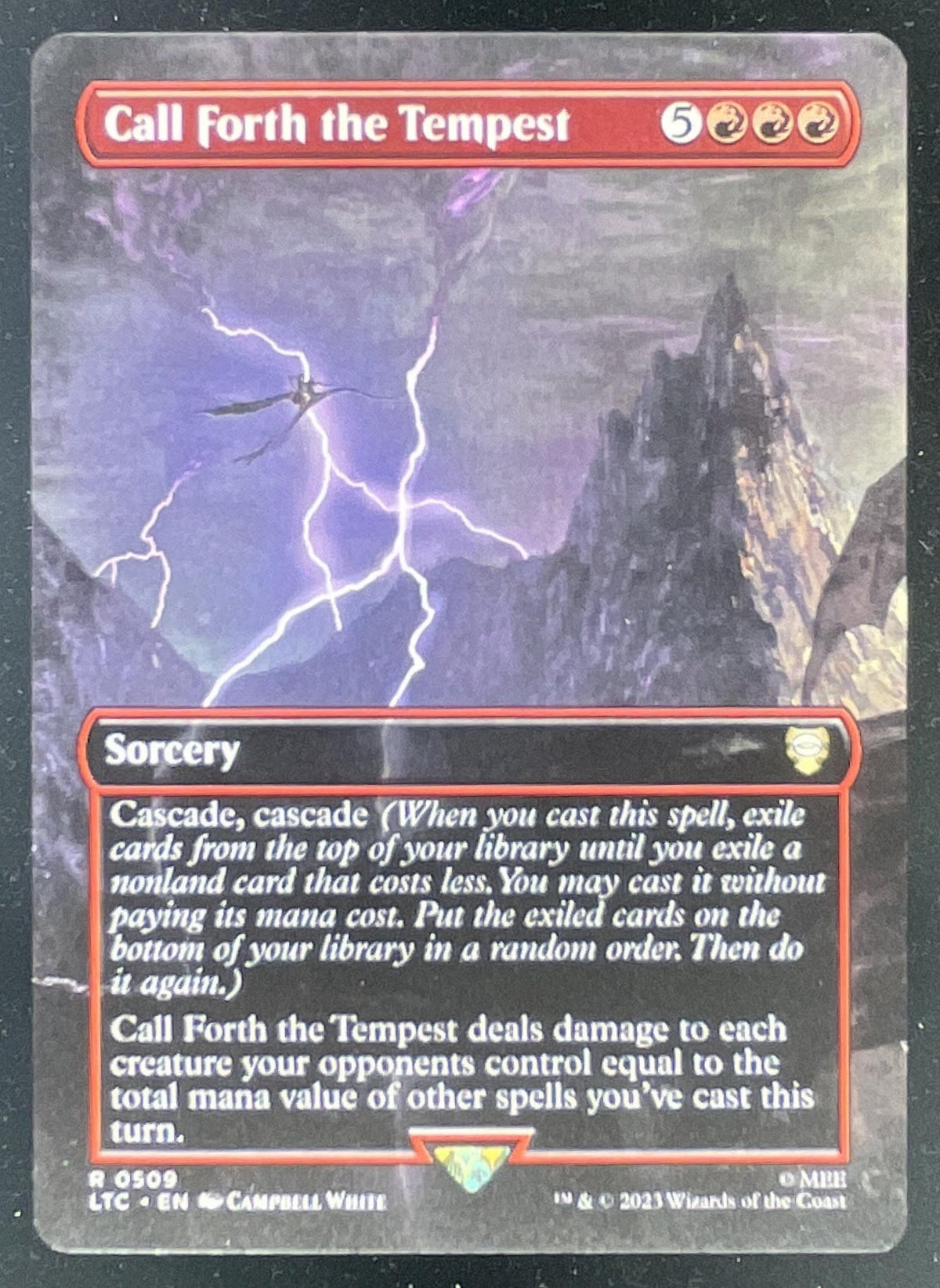 2023 Magic: The Gathering Lord Rings Rare Borderless #509 Call Forth the Tempest product image 1, provided for visual
