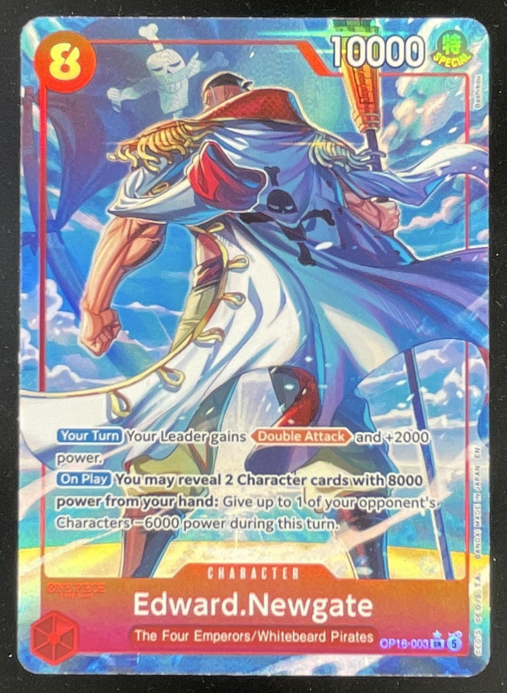 2026 One Piece The Time of Battle Super Rare #OP16-003 Edward.Newgate product image 1, provided for visual reference and