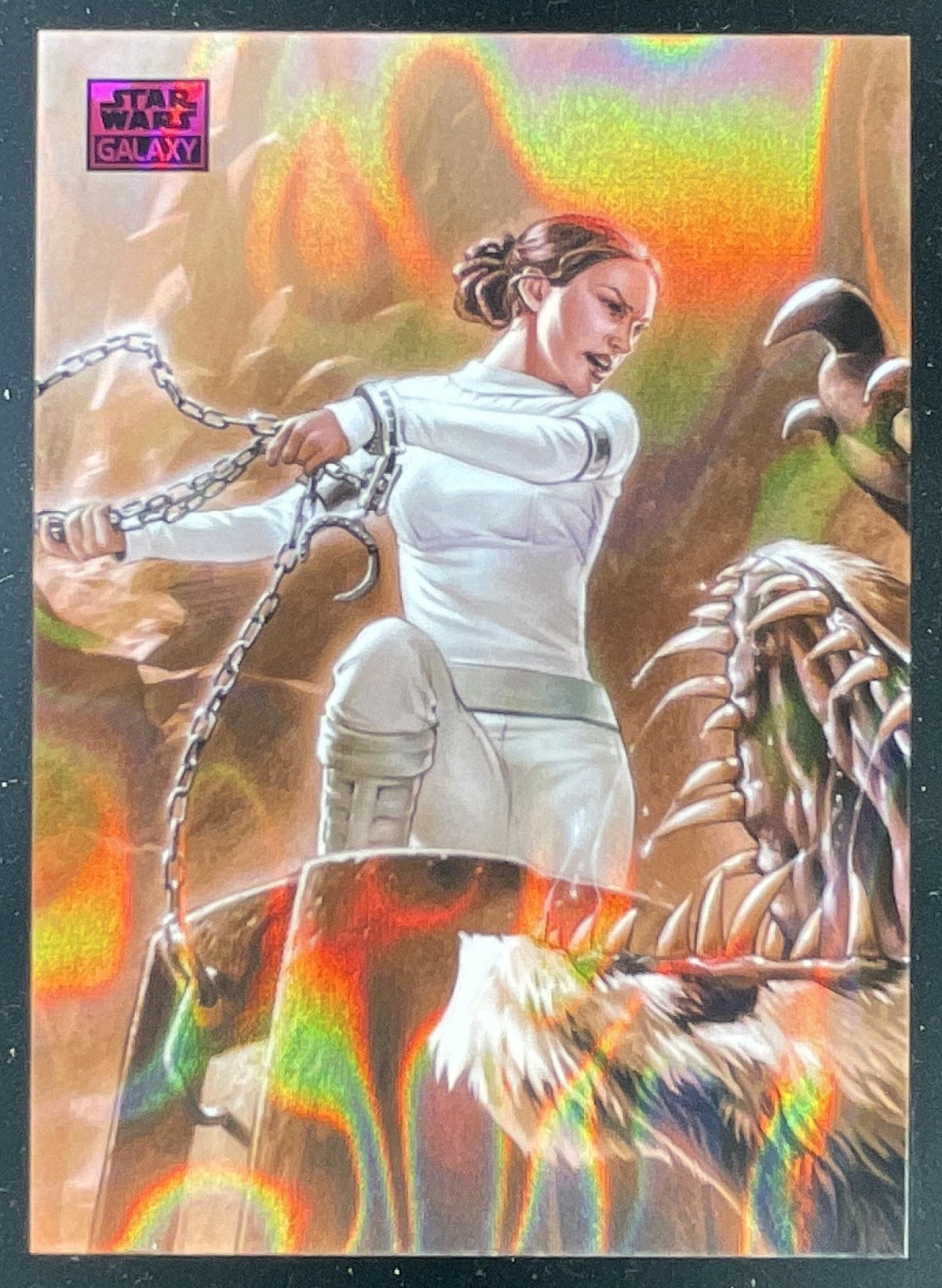 2026 Topps Chrome Star Wars Galaxy Magenta Lava Padme Amidala vs. the Nexu /250 product image 1, provided for visual